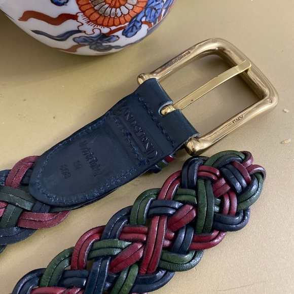 LANDS' END GENUINE BRAIDED LEATHER BELT - Picture 4 of 6